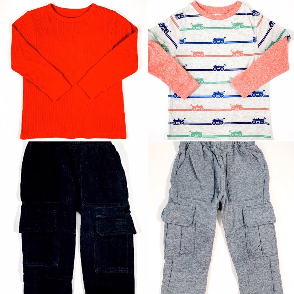 4 Piece Bundle, 2 Tops, 2 Bottoms, Size 4T